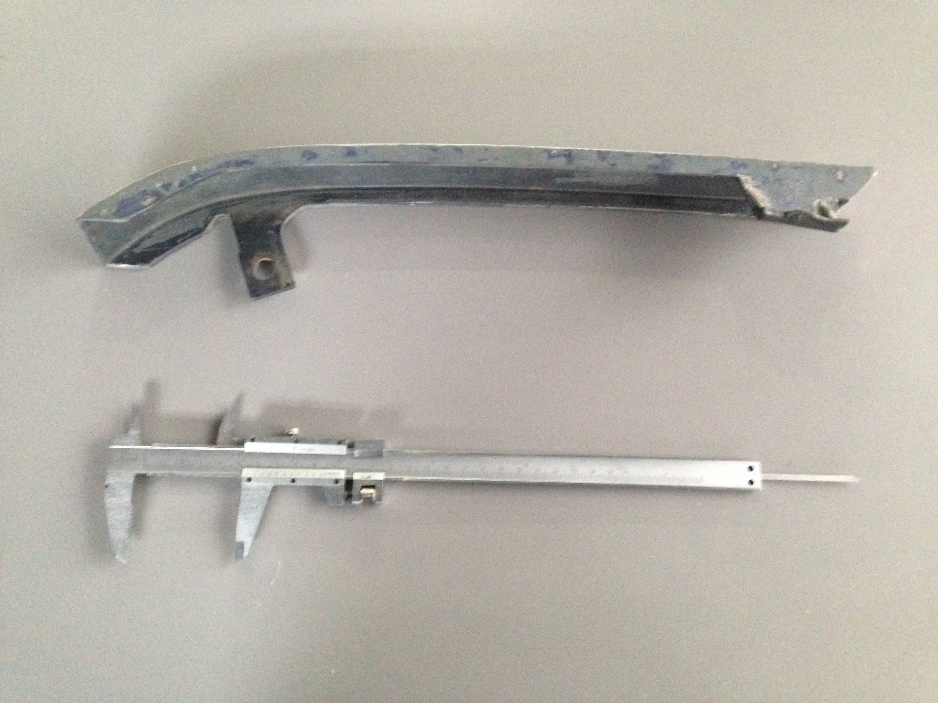 Img. 1-3. The metal car part brought in for scanning.