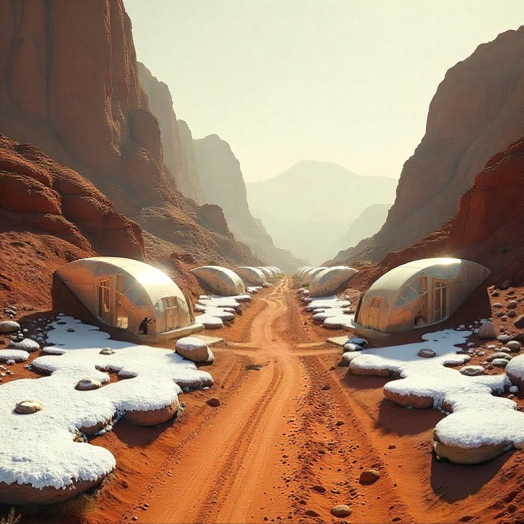 Living on Mars - AI generated